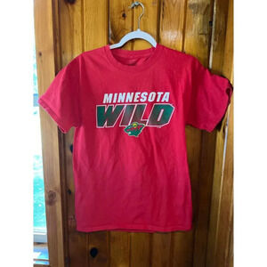 Minnesota Wild NHL Hockey Team Logo Red Cotton T-Shirt Apparel Size‎ M